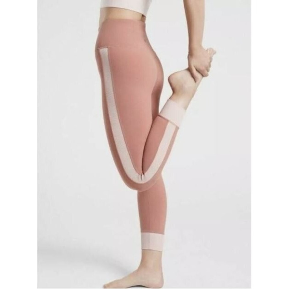 NWT Athleta 1X Palermo Pink Elation Rib Trim 7/8 Tight Leggings $89